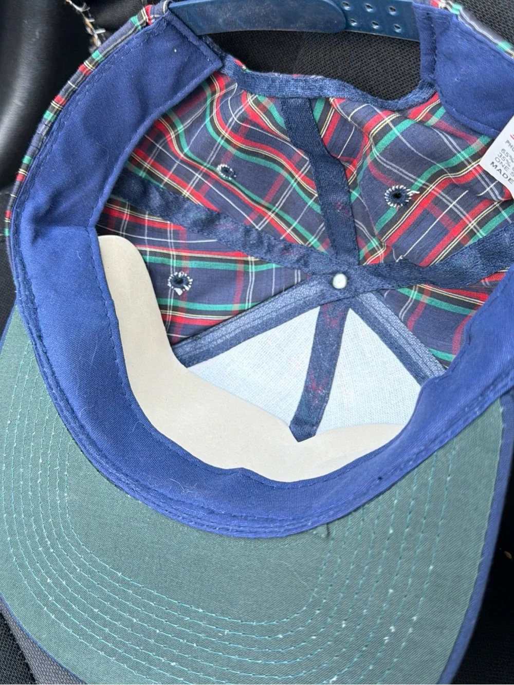 Navy Plaid Snapback Hat Myrtle Beach Polo Team